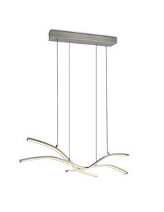 Plafonnier LED Spider 46 W, 4 650 lm, intensité variable, 2 700-6 500 K, nickel mat