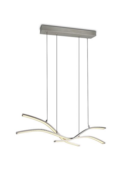 Plafonnier LED Spider 46 W, 4 650 lm, intensité variable, 2 700-6 500 K, nickel mat