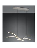 Plafonnier LED Spider 46 W, 4 650 lm, intensité variable, 2 700-6 500 K, nickel mat