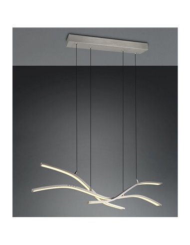 Lámpara de techo LED SPIDER 46W 4650lm regulable 2700-6500K Níquel mate 