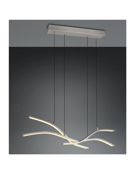 Lámpara de techo LED SPIDER 46W 4650lm regulable 2700-6500K Níquel mate 