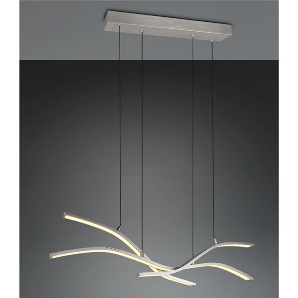 Lámpara de techo LED SPIDER 46W 4650lm regulable 2700-6500K Níquel mate 