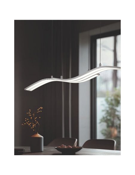 Plafonnier LED Spider 46 W, 4 650 lm, intensité variable, 2 700-6 500 K, nickel mat