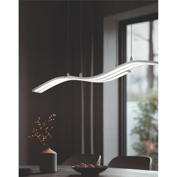 Lámpara de techo LED SPIDER 46W 4650lm regulable 2700-6500K Níquel mate 