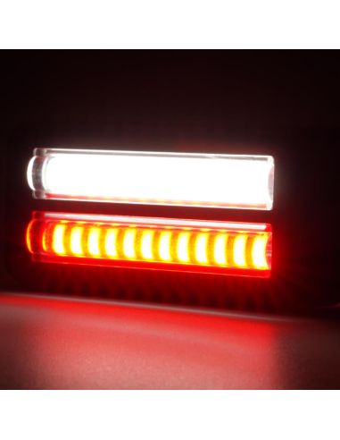 Lanterna traseira de LED W296 Série 2449, luz de neblina e ré de duas linhas, 12/24 V, universal, R10 AR F1 | Cabo de 24 cm