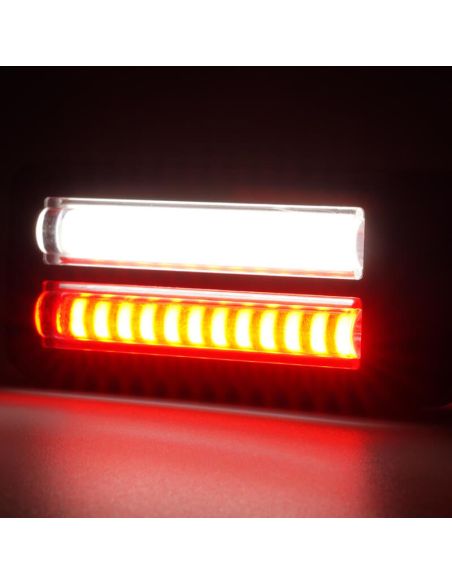 Lanterna traseira de LED W296 Série 2449, luz de neblina e ré de duas linhas, 12/24 V, universal, R10 AR F1 | Cabo de 24 cm
