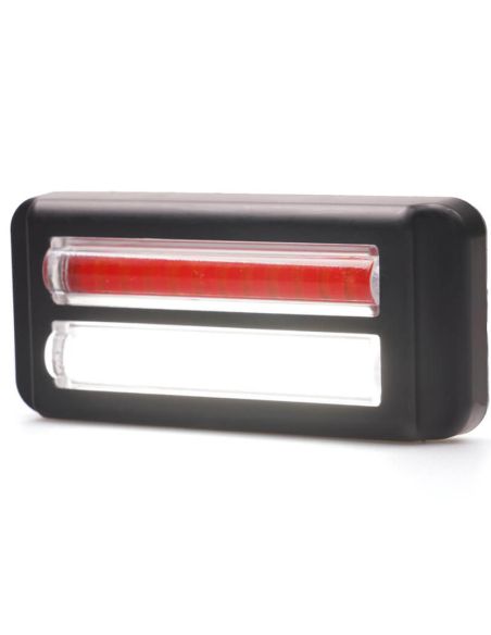 Feu arrière à LED W296 série 2449, double feu antibrouillard et feu de recul, 12/24 V, universel, R10 AR F1 | Câble de 24 cm