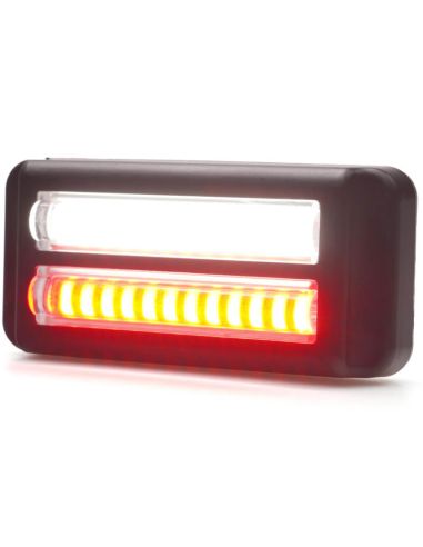Piloto LED trasero doble linea Niebla y Marcha Atrás W296 serie 2449 12/24V universal R10 AR F1 | cable 24 cm