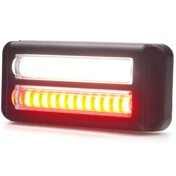 Piloto LED trasero doble linea Niebla y Marcha Atrás W296 serie 2449 12/24V universal R10 AR F1 | cable 24 cm