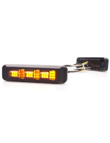Kit 3 luces de advertencia LED W285 Black Mini ámbar 12/24V | 5 programas | IP68 | EMC R10 | Sincronización Master/Slave
