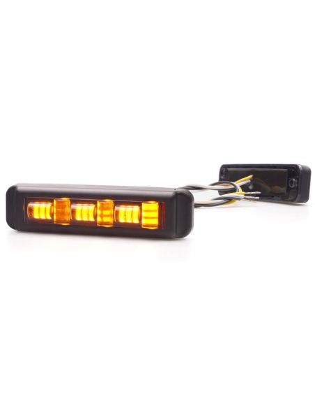 Kit 3 luces de advertencia LED W285 Black Mini ámbar 12/24V | 5 programas | IP68 | EMC R10 | Sincronización Master/Slave
