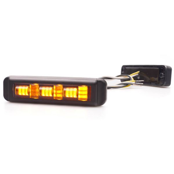 Kit 3 luces de advertencia LED W285 Black Mini ámbar 12/24V | 5 programas | IP68 | EMC R10 | Sincronización Master/Slave
