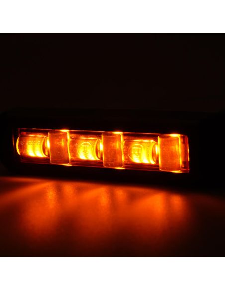Kit 3 luces de advertencia LED W285 Black Mini ámbar 12/24V | 5 programas | IP68 | EMC R10 | Sincronización Master/Slave