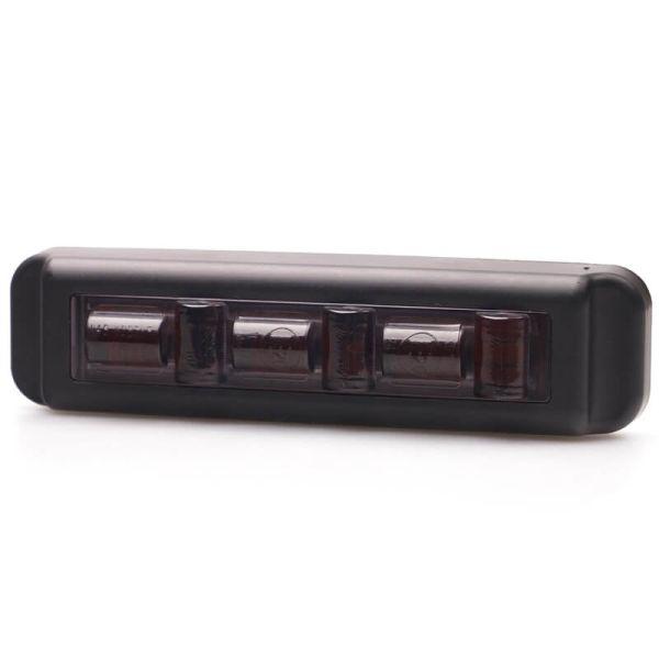 Kit 3 luces de advertencia LED W285 Black Mini ámbar 12/24V | 5 programas | IP68 | EMC R10 | Sincronización Master/Slave