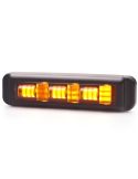Kit 3 luces de advertencia LED W285 Black Mini ámbar 12/24V | 5 programas | IP68 | EMC R10 | Sincronización Master/Slave