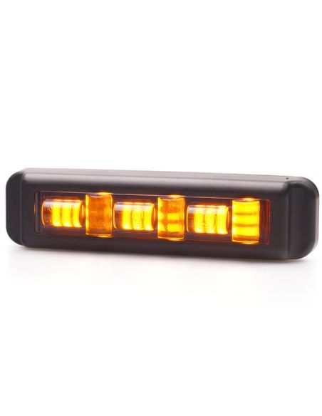 Kit 3 luces de advertencia LED W285 Black Mini ámbar 12/24V | 5 programas | IP68 | EMC R10 | Sincronización Master/Slave