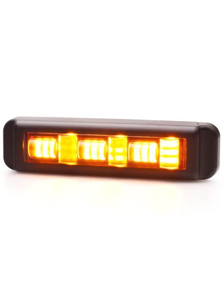 Kit 3 luces de advertencia LED W285 Black Mini ámbar 12/24V | 5 programas | IP68 | EMC R10 | Sincronización Master/Slave