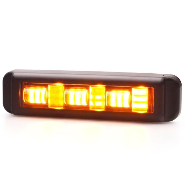 Kit 3 luces de advertencia LED W285 Black Mini ámbar 12/24V | 5 programas | IP68 | EMC R10 | Sincronización Master/Slave