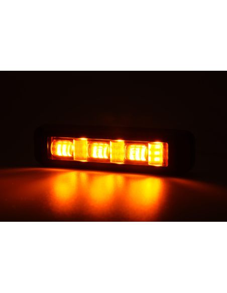 Kit 3 luces de advertencia LED W285 Black Mini ámbar 12/24V | 5 programas | IP68 | EMC R10 | Sincronización Master/Slave