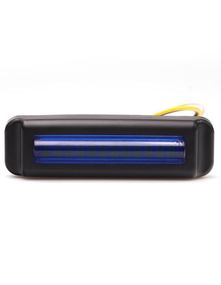 Barra LED mini estroboscópica azul W283 serie 2464 KR 12/24V | 4 programas | 12 LED | IP68 IP6K9K | Homologada XB1 EMC R10