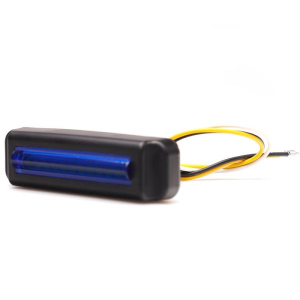 Barra LED mini estroboscópica azul W283 serie 2464 KR 12/24V | 4 programas | 12 LED | IP68 IP6K9K | Homologada XB1 EMC R10