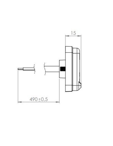 Piloto de gálibo LED ultrafino 12/24V IP68 homologado IA R1 A SM1, blanco, ámbar y rojo