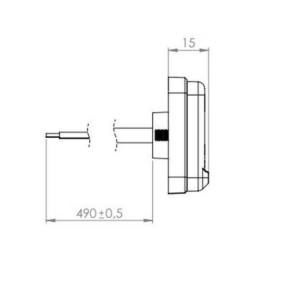 Piloto de gálibo LED ultrafino 12/24V IP68 homologado IA R1 A SM1, blanco, ámbar y rojo