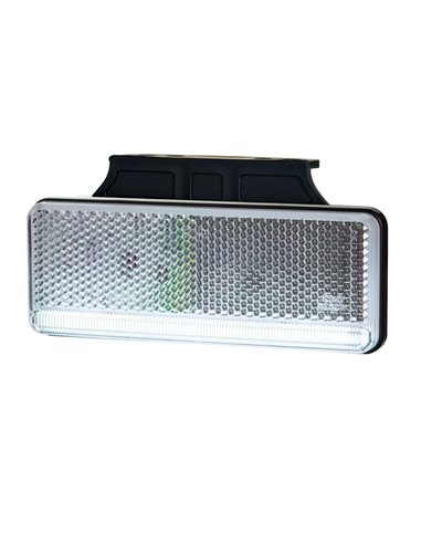 Feu de gabarit à LED avec support ultra-fin, blanc, ambre et rouge, 12/24 V, homologué IP68 IA R1 A SM1