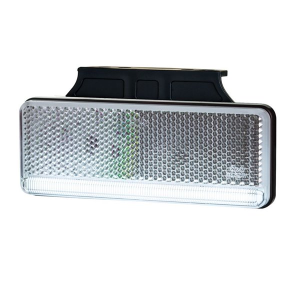 Feu de gabarit à LED avec support ultra-fin, blanc, ambre et rouge, 12/24 V, homologué IP68 IA R1 A SM1