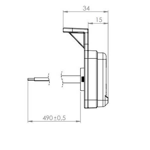 Luz de LED de liberação com suporte ultrafino, branco, âmbar e vermelho, 12/24 V, aprovação IP68 IA R1 A SM1