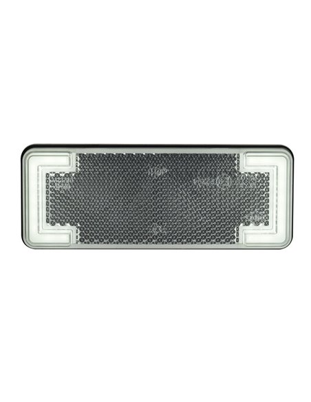 Luz de LED de liberação com refletor, branco, âmbar e vermelho, 12/24 V, aprovação IP68 IA R1 A SM1