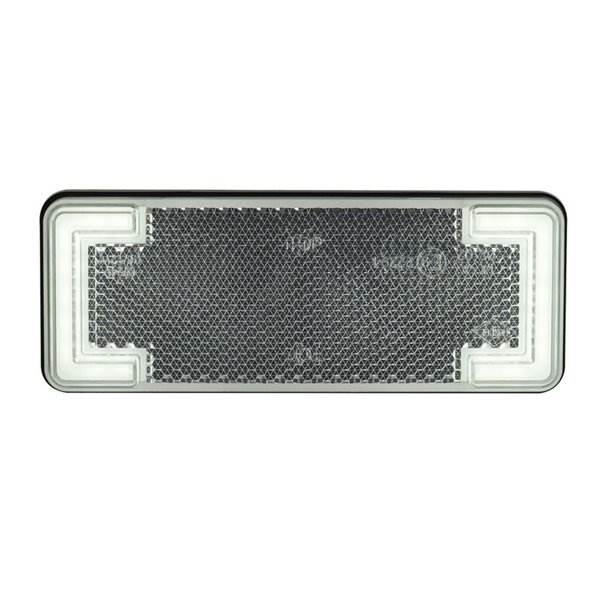 Luz de LED de liberação com refletor, branco, âmbar e vermelho, 12/24 V, aprovação IP68 IA R1 A SM1