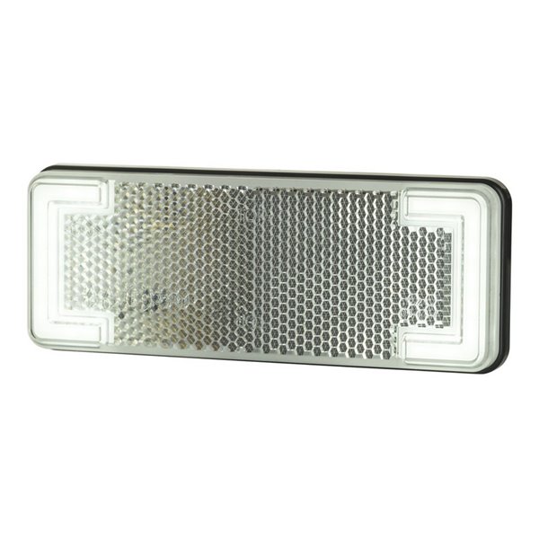 Feu de gabarit à LED avec réflecteur, blanc, orange et rouge, 12/24 V, homologué IP68 IA R1 A SM1