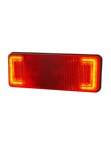 Luz de LED de liberação com refletor, branco, âmbar e vermelho, 12/24 V, aprovação IP68 IA R1 A SM1