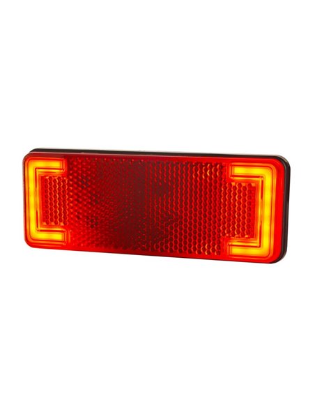 Luz de LED de liberação com refletor, branco, âmbar e vermelho, 12/24 V, aprovação IP68 IA R1 A SM1