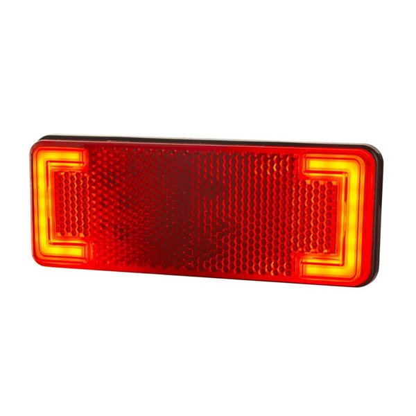 Feu de gabarit à LED avec réflecteur, blanc, orange et rouge, 12/24 V, homologué IP68 IA R1 A SM1
