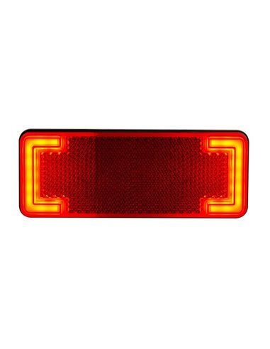 Piloto de gálibo LED con reflectante, blanco, ámbar y rojo 12/24V IP68 homologado IA R1 A SM1