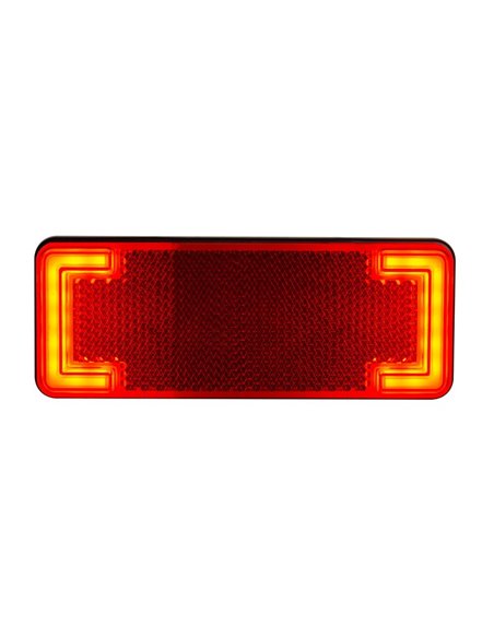Luz de LED de liberação com refletor, branco, âmbar e vermelho, 12/24 V, aprovação IP68 IA R1 A SM1