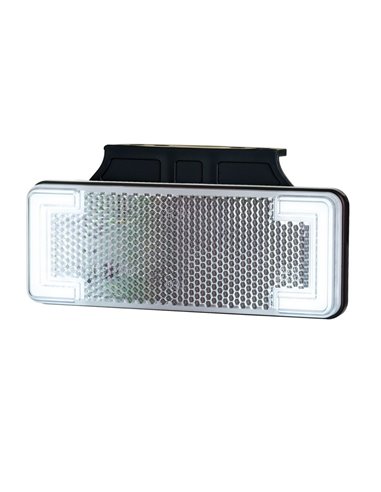 Piloto LED de gálibo reflector con soporte 12/24V IP68 homologado IA R1 A SM1 blanco, ámbar y rojo