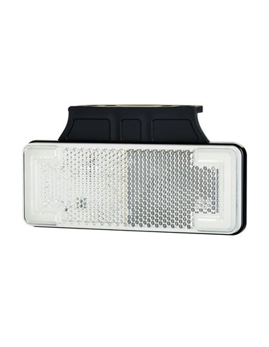Réflecteur de feu de gabarit à LED avec support 12/24 V homologué IP68 IA R1 A SM1 blanc, ambre et rouge
