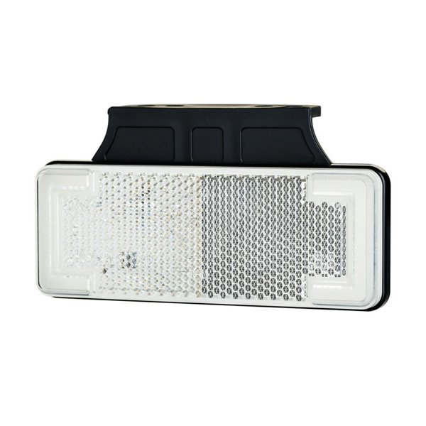 Réflecteur de feu de gabarit à LED avec support 12/24 V homologué IP68 IA R1 A SM1 blanc, ambre et rouge