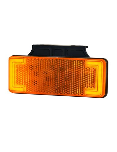 Piloto LED de gálibo reflector con soporte 12/24V IP68 homologado IA R1 A SM1 blanco, ámbar y rojo