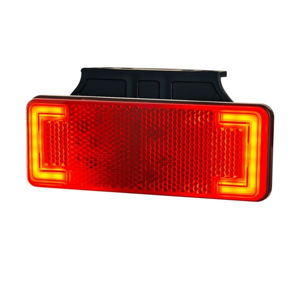 Piloto LED de gálibo reflector con soporte 12/24V IP68 homologado IA R1 A SM1 blanco, ámbar y rojo