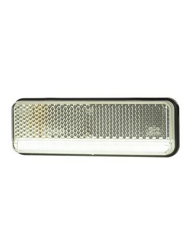 Luz de gálibo LED con reflector 12/24V IP68 ultrafino, homologado IA R1 A SM1 blanco, ámbar y rojo