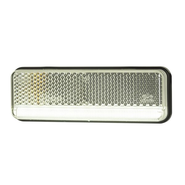 Luz de gálibo LED con reflector 12/24V IP68 ultrafino, homologado IA R1 A SM1 blanco, ámbar y rojo