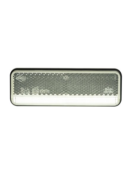 Luz de gálibo LED con reflector 12/24V IP68 ultrafino, homologado IA R1 A SM1 blanco, ámbar y rojo