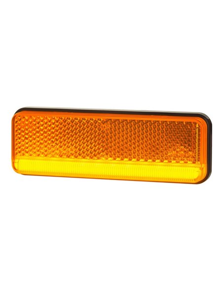 Luz de gálibo LED con reflector 12/24V IP68 ultrafino, homologado IA R1 A SM1 blanco, ámbar y rojo