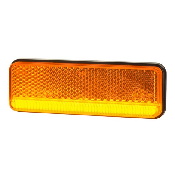 Luz de gálibo LED con reflector 12/24V IP68 ultrafino, homologado IA R1 A SM1 blanco, ámbar y rojo