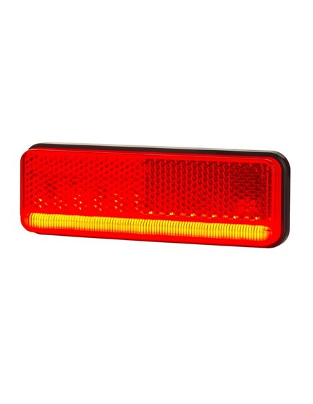 Luz de LED de liberação com refletor ultrafino IP68 12/24 V, aprovado pela IA R1 A SM1, branco, âmbar e vermelho
