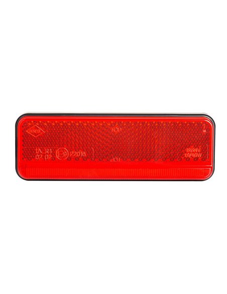 Luz de gálibo LED con reflector 12/24V IP68 ultrafino, homologado IA R1 A SM1 blanco, ámbar y rojo